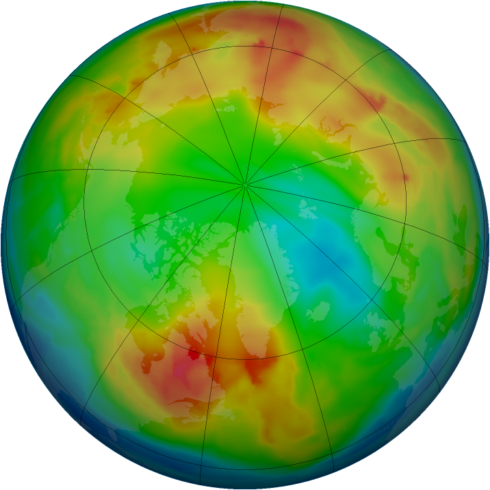 Arctic ozone map for 16 December 2009